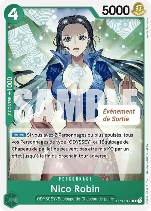 Carte One Piece française OP09-033 Nico Robin