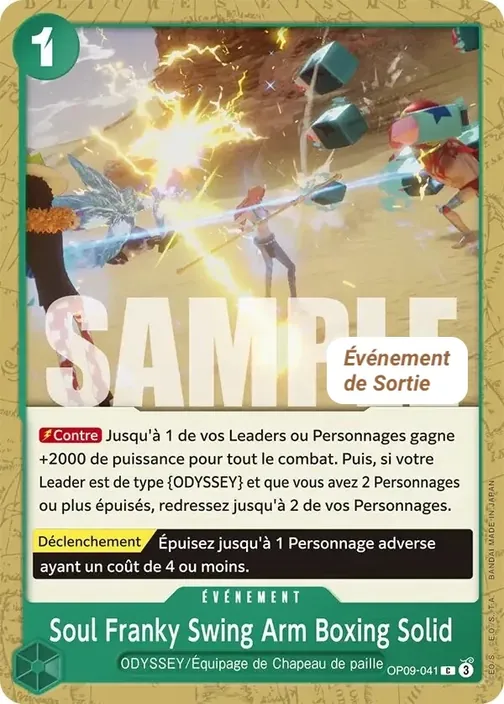 Carte One Piece française OP09-041 Soul Franky Swing Arm Boxing Solid
