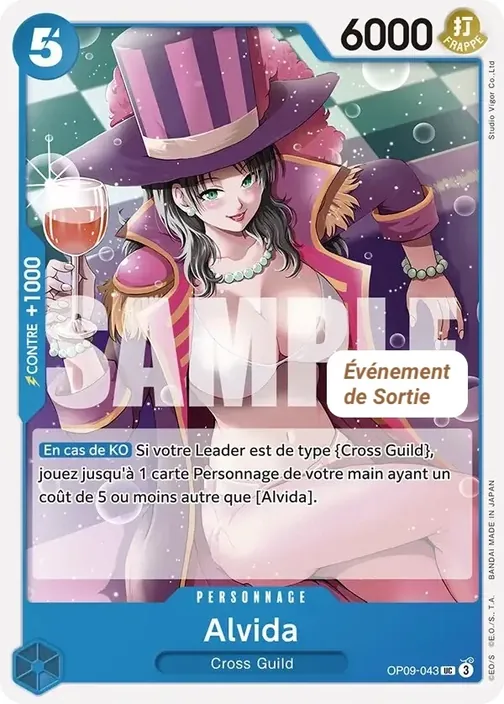 Carte One Piece française OP09-043 Alvida