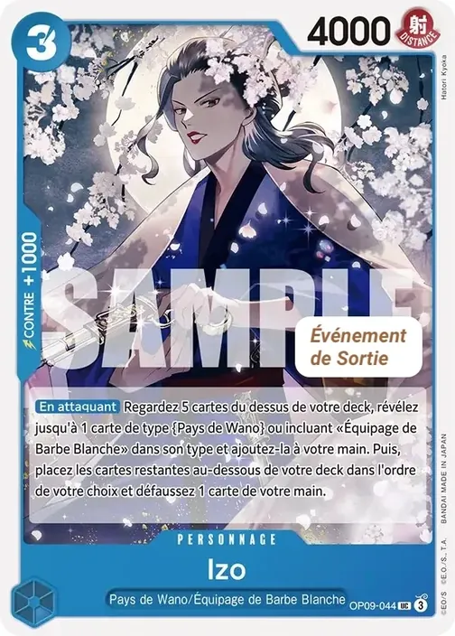 Carte One Piece française OP09-044 Izo
