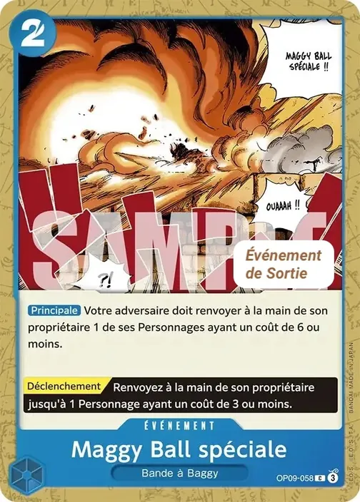 Carte One Piece française OP09-058 Maggy Ball spéciale