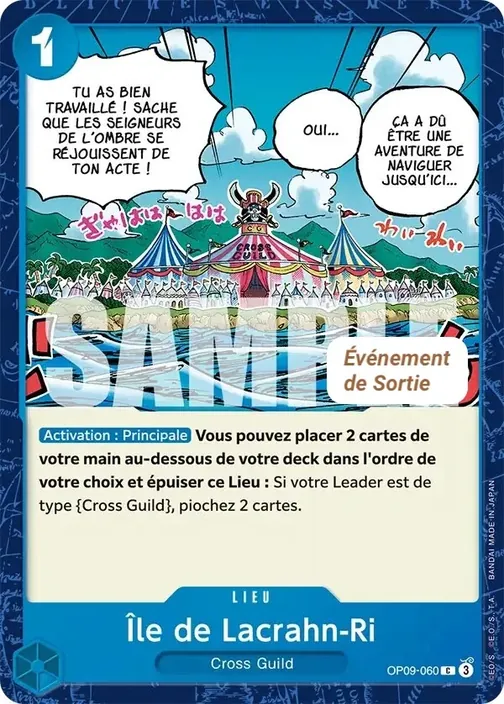 Carte One Piece française OP09-060 Île de Lacrahn-Ri