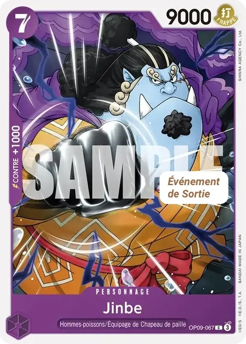 Carte One Piece française OP09-067 Jinbe