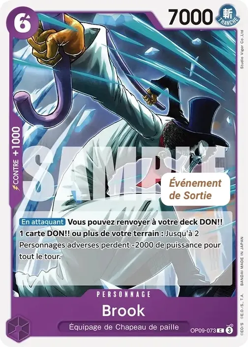 Carte One Piece française OP09-073 Brook