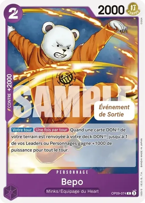 Carte One Piece française OP09-074 Bepo
