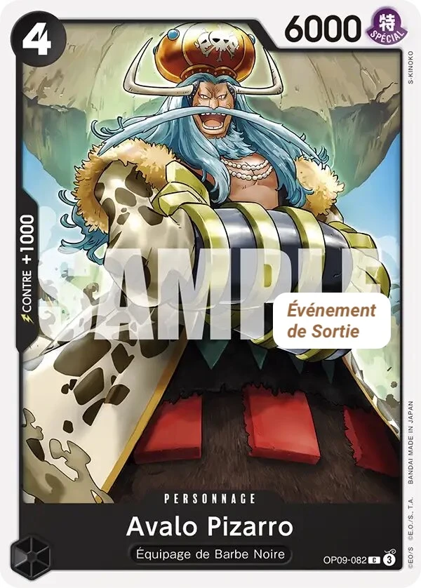 Carte One Piece française Avalo Pizarro OP09-082 C