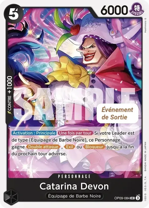 Carte One Piece française OP09-084 Catarina Devon