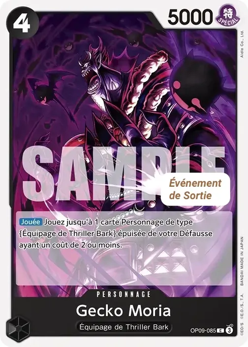 Carte One Piece française OP09-085 Gecko Moria
