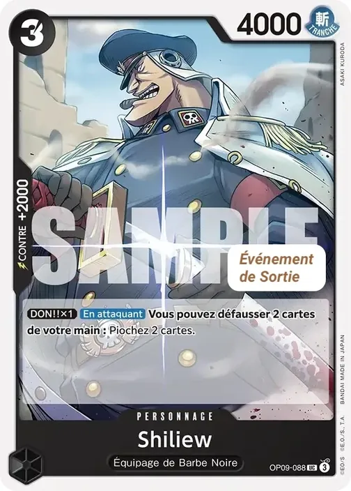 Carte One Piece française OP09-088 Shiryu