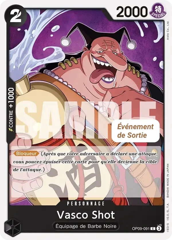 Carte One Piece française Vasco Shot OP09-091 C