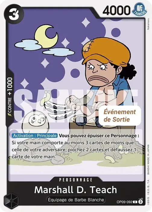 Carte One Piece française OP09-092 Marshall.D.Teach