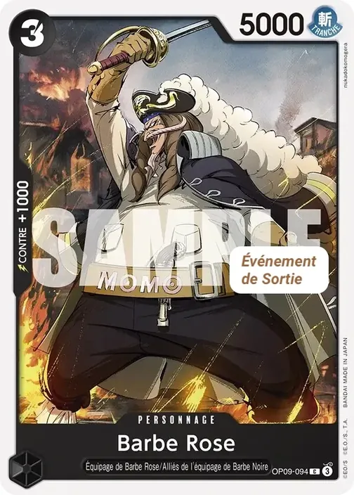 Carte One Piece française OP09-094 Barbe Rose