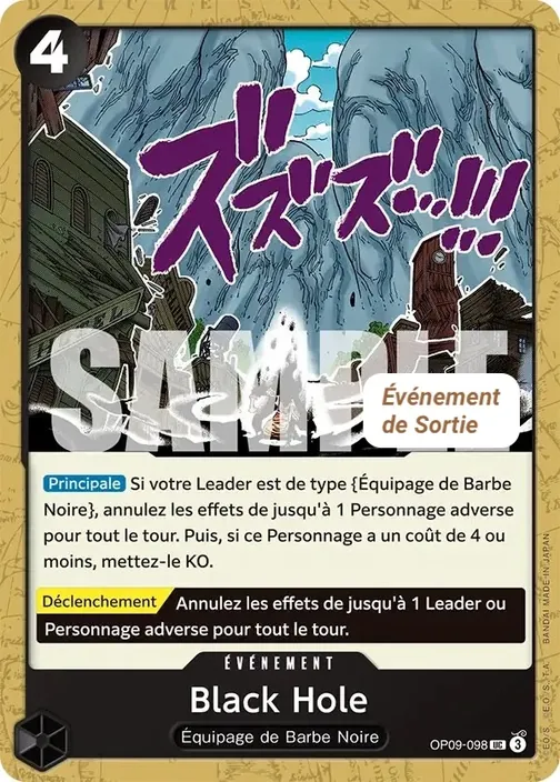 Carte One Piece française OP09-098 Black Hole