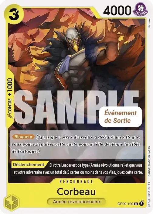 Carte One Piece française OP09-100 Corbeau