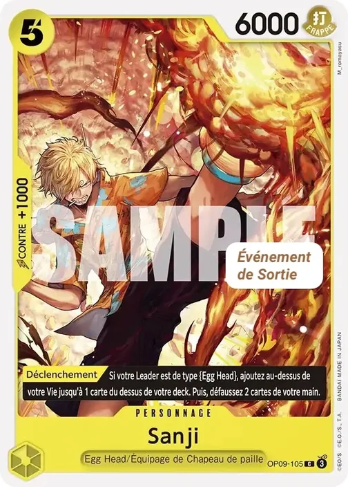 Carte One Piece française OP09-105 Sanji