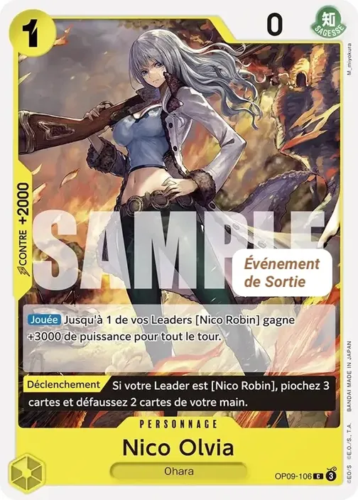 Carte One Piece française OP09-106 Nico Olvia