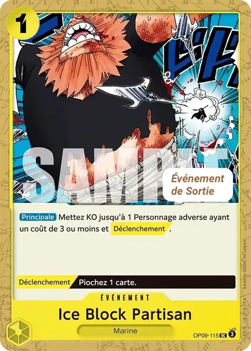 Carte One Piece française OP09-115 Ice Block Partisan