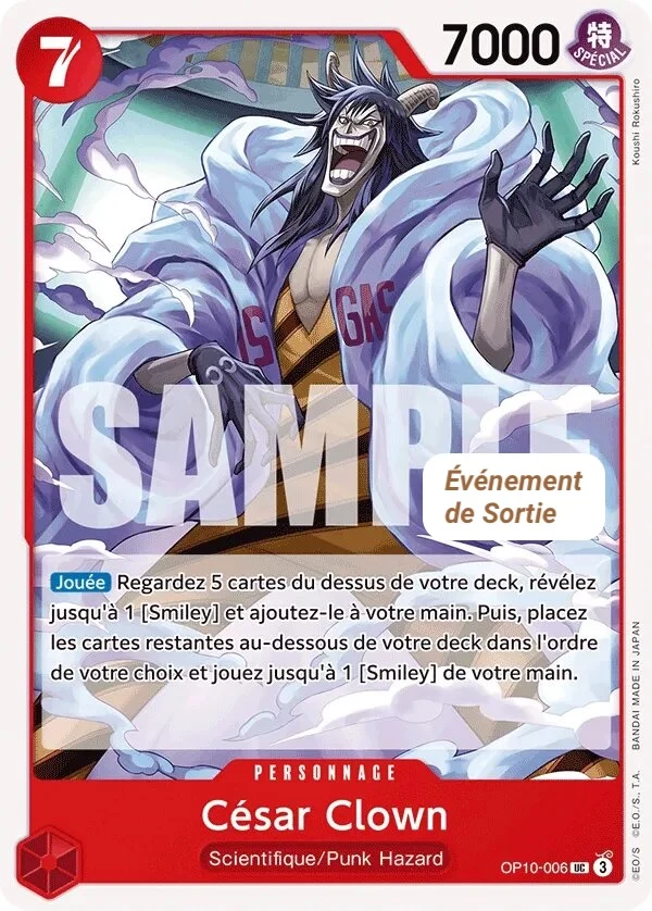 Carte One Piece française César Clown OP10-006 UC