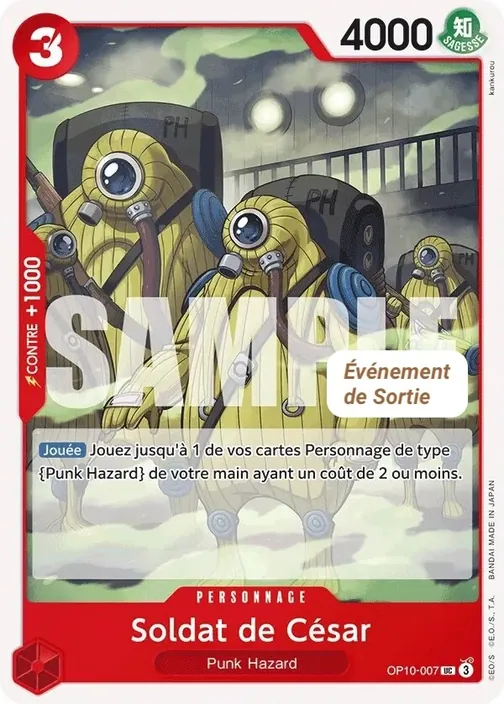 Carte One Piece française OP10-007 Soldat de César