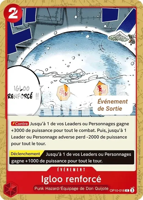 Carte One Piece française OP10-018 Igloo renforcé
