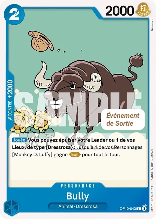 Carte One Piece française OP10-043 Bully