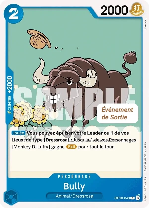 Carte One Piece française Bully OP10-043 C