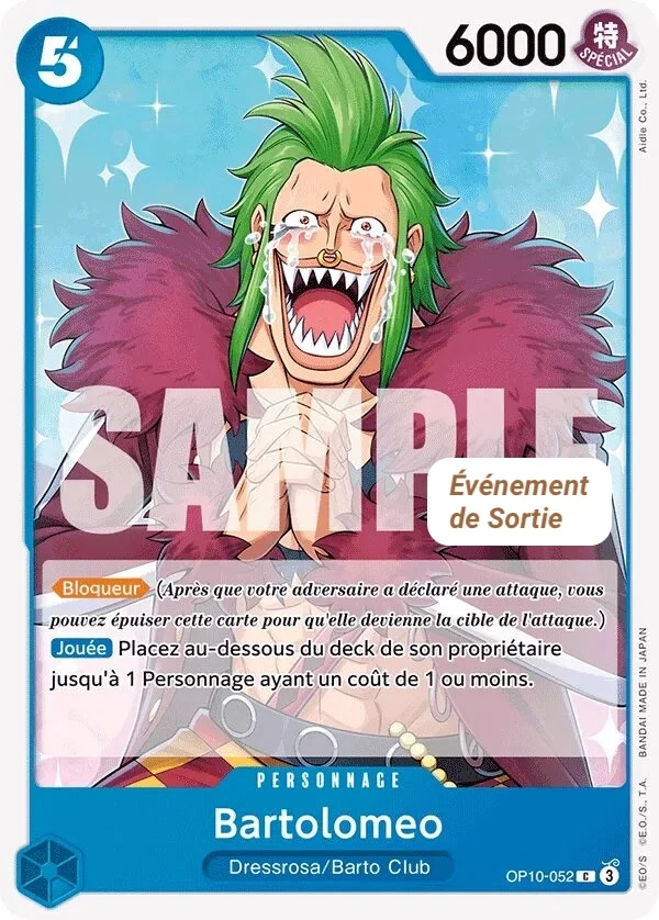 Carte One Piece française Bartolomeo OP10-052 C