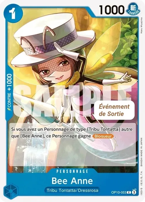 Carte One Piece française OP10-053 Bee Anne
