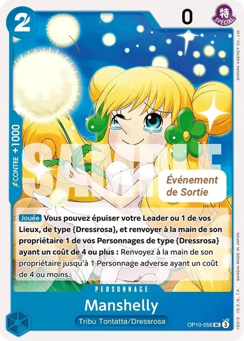 Carte One Piece française OP10-056 Manshelly
