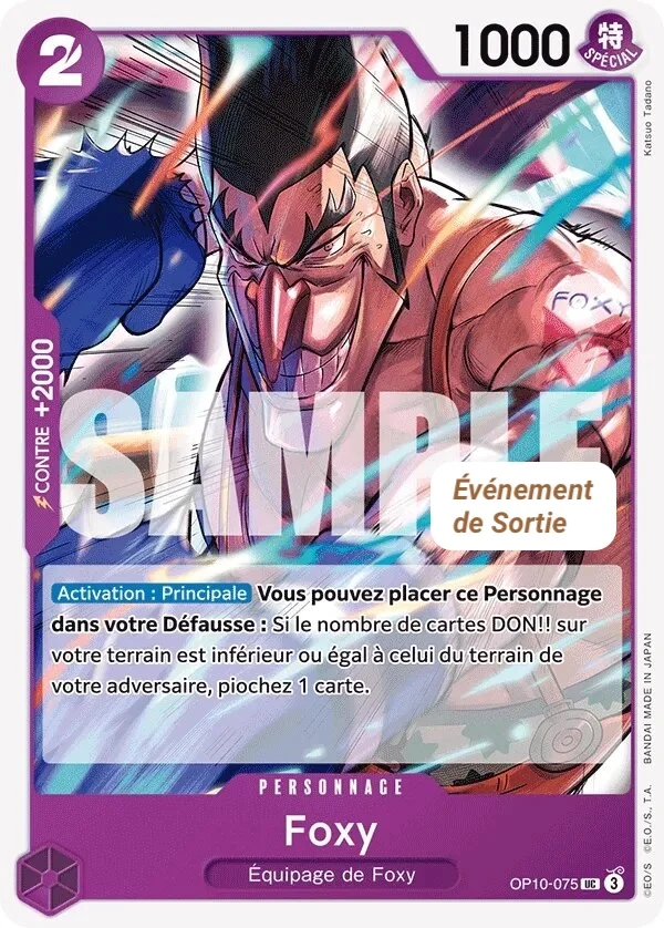 Carte One Piece française Foxy OP10-075 UC