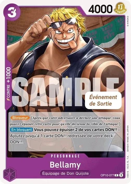 Carte One Piece française OP10-077 Bellamy