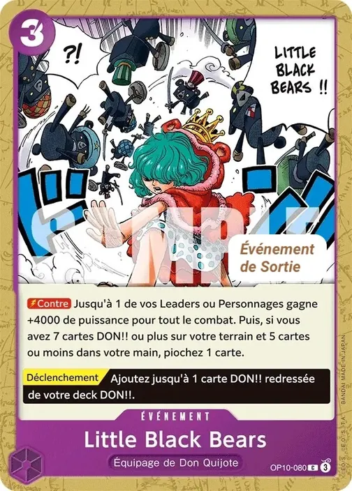 Carte One Piece française OP10-080 Little Black Bears