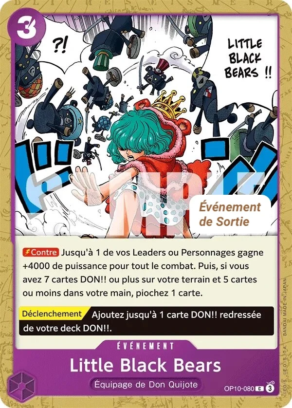 Carte One Piece française Little Black Bears OP10-080 C