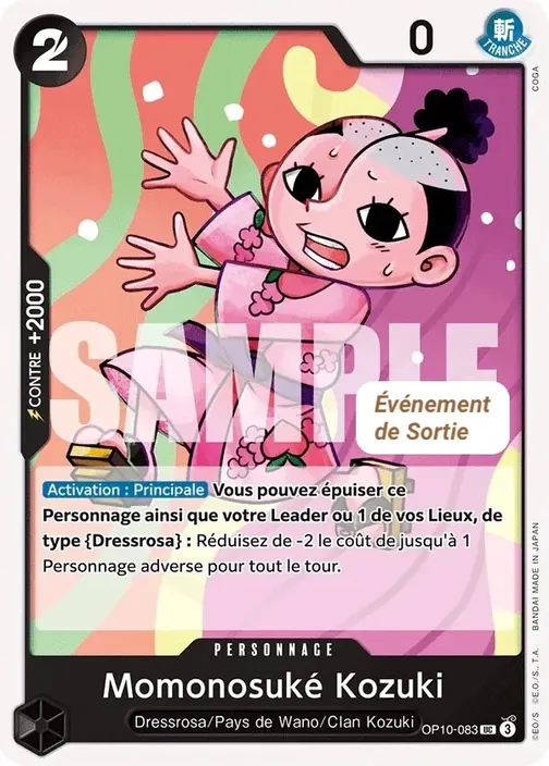 Carte One Piece française OP10-083 Momonosuké Kozuki