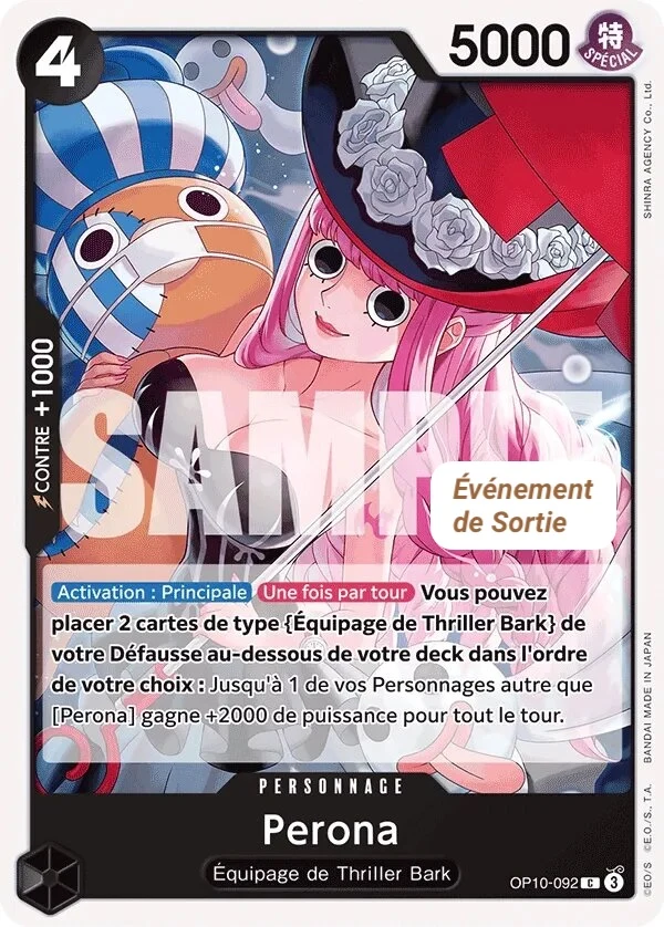 Carte One Piece française Perona OP10-092 C
