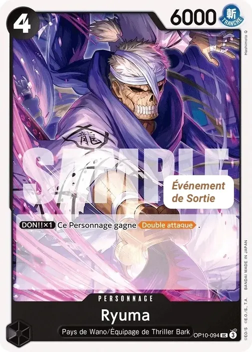 Carte One Piece française OP10-094 Ryuma
