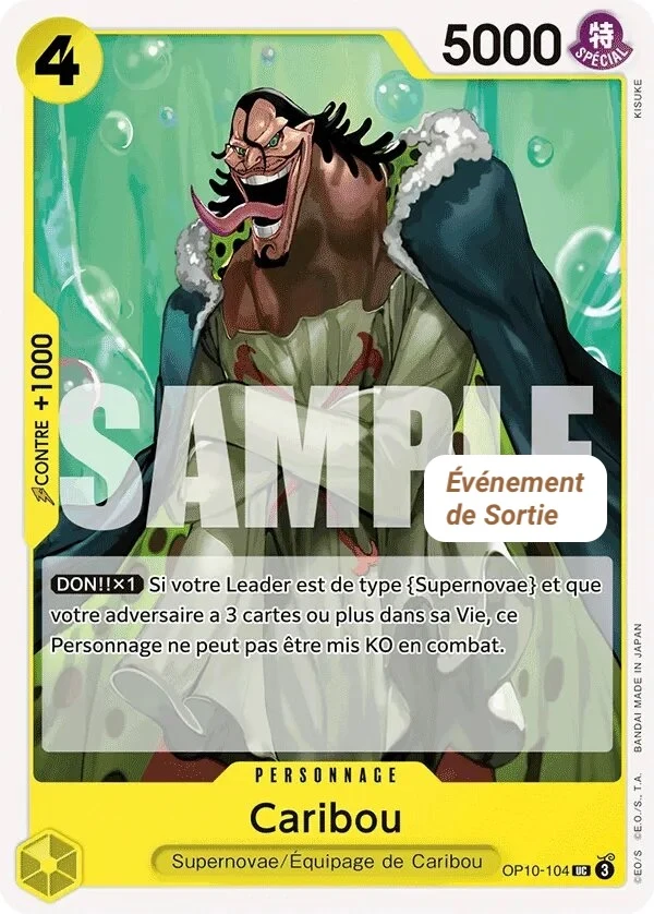 Carte One Piece française Caribou OP10-104 UC