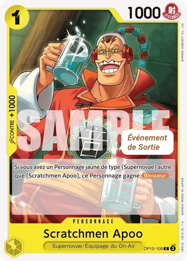 Carte One Piece française Scratchmen Apoo OP10-108 C