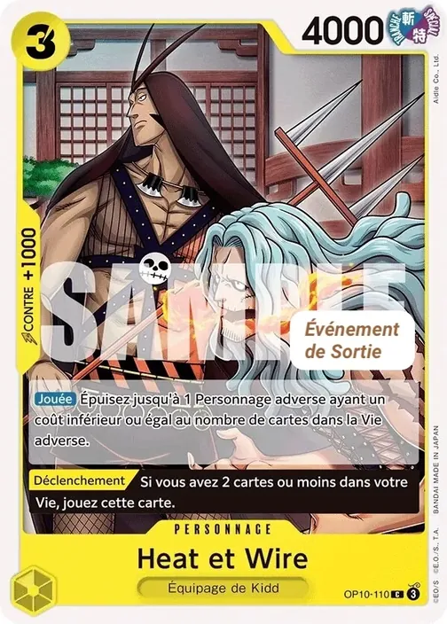 Carte One Piece française OP10-110 Heat et Wire