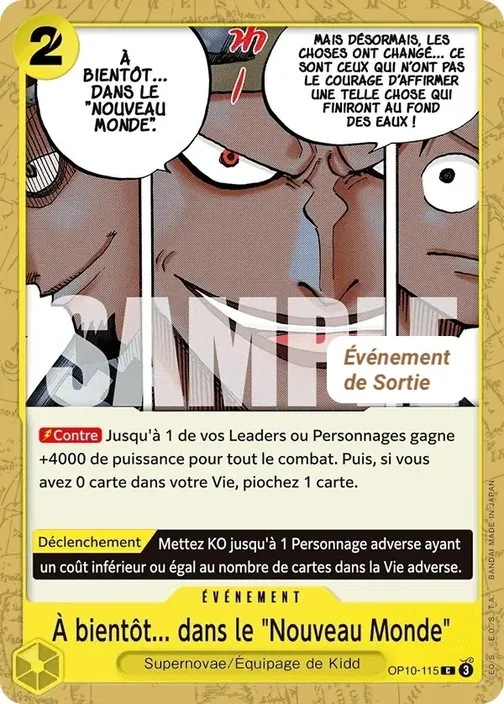 Carte One Piece française OP10-115 À bientôt... dans le "Nouveau Monde"