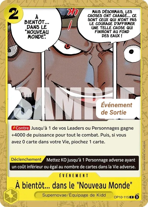 Carte One Piece française À bientôt... dans le "Nouveau Monde" OP10-115 C