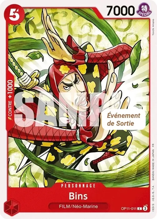 Carte One Piece française OP11-011 Bins