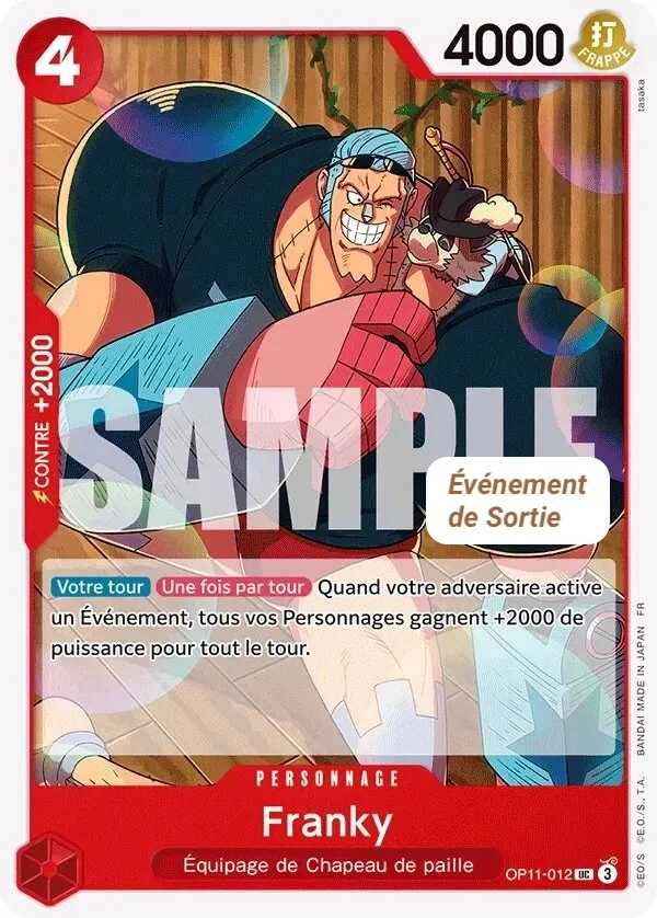 Carte One Piece française Franky OP11-012 UC
