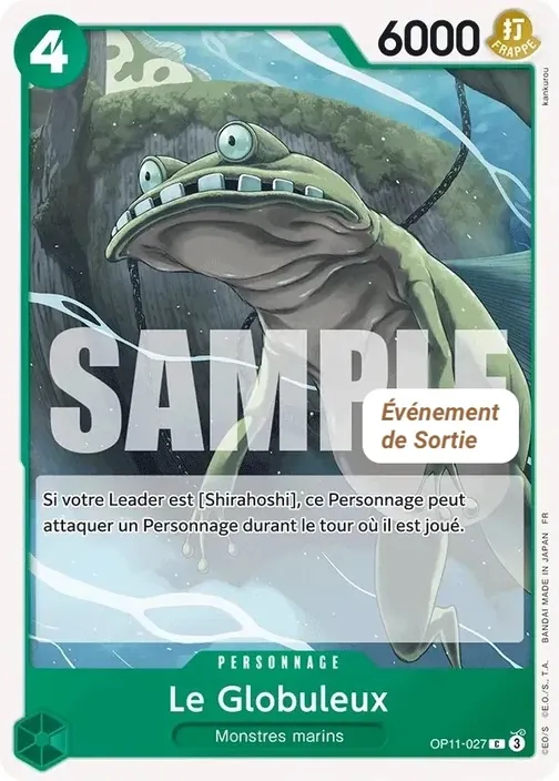 Carte One Piece française OP11-027 Le Globuleux