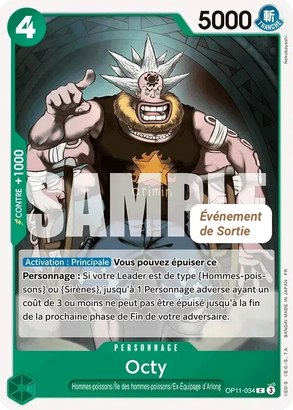 Carte One Piece française Octy OP11-034 C