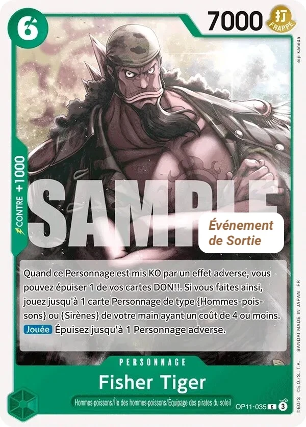 Carte One Piece française Fisher Tiger OP11-035 C