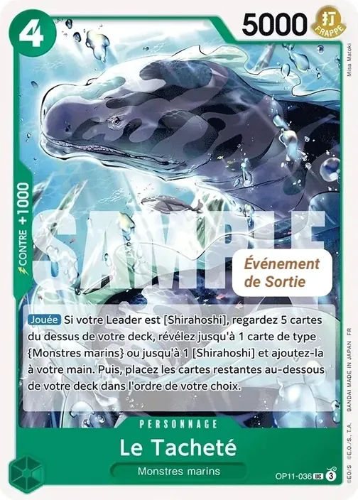 Carte One Piece française OP11-036 Le Tacheté