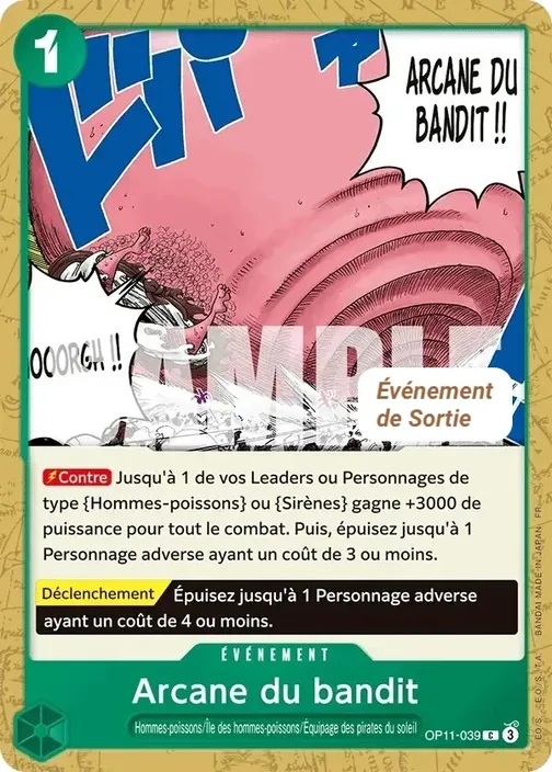 Carte One Piece française OP11-039 Arcane du bandit
