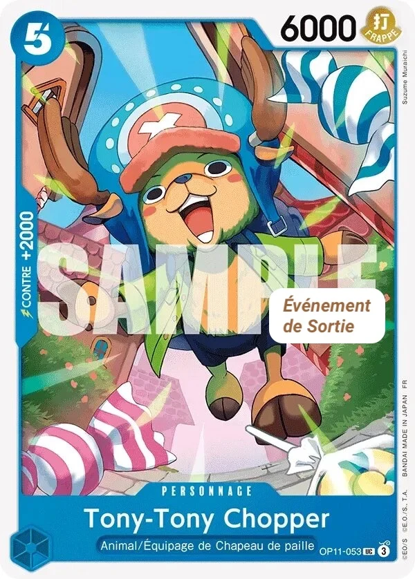Carte One Piece française Tony-Tony Chopper OP11-053 UC