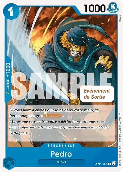 Carte One Piece française OP11-057 Pedro